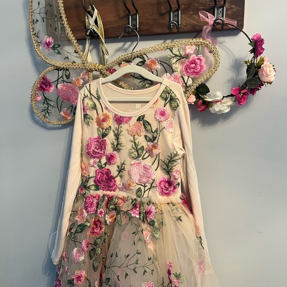 Floral Embroidered Kids Dress